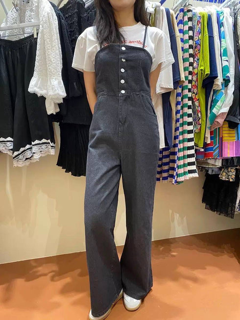High Street Fashion Denim Jumpsuit